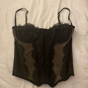 Urban Outfitters Black Lace Corset